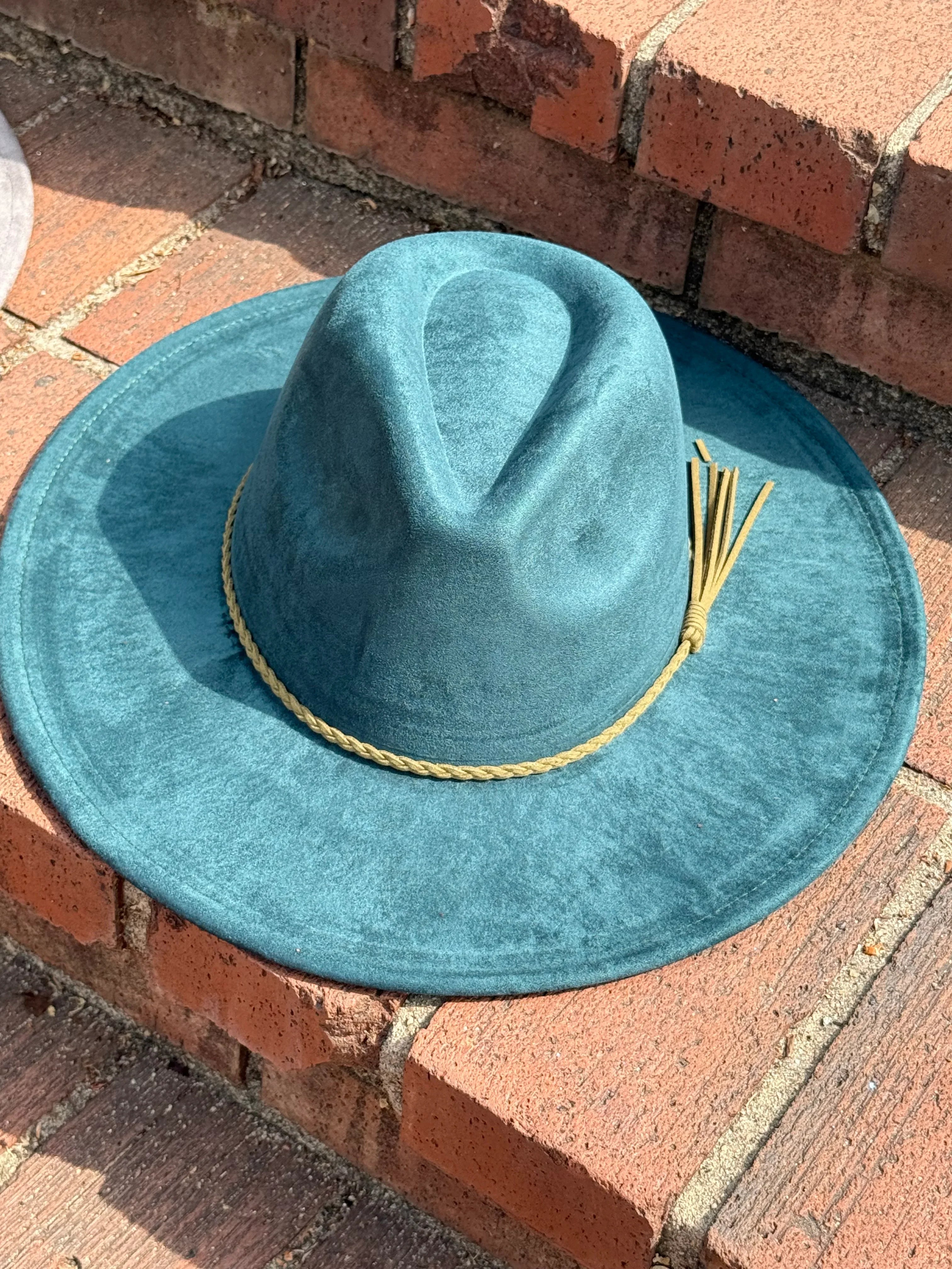 Premium Vegan Tribal Suede Fedora Hat
